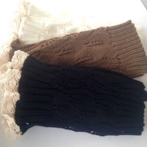 Knit Boot Cuff in BLACK